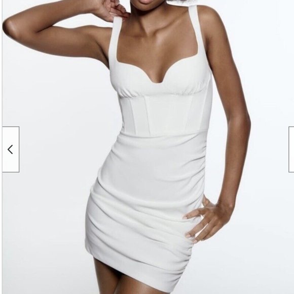 ZARA | Draped Elasticized Dress - Picture 5 of 14